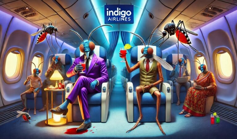 IndiGo Airlines ka Ultimate “Mosquito-Friendly” Travel Experience! ✈️🦟